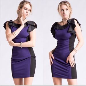 Fashionomics Bodycon Dress is Black and Purple...THIS DRESS IS 🔥 NWT